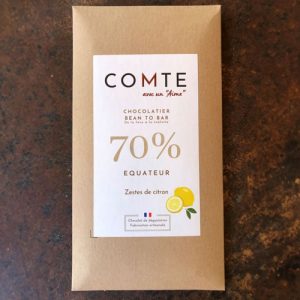 CHOCOLAT NOIR AUX ZESTES DE CITRON - 70% CACAO - EQUATEUR
